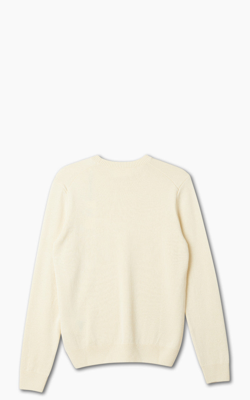 AMI Paris Ami De Coeur Crewneck Sweater Merino Wool Vanilla