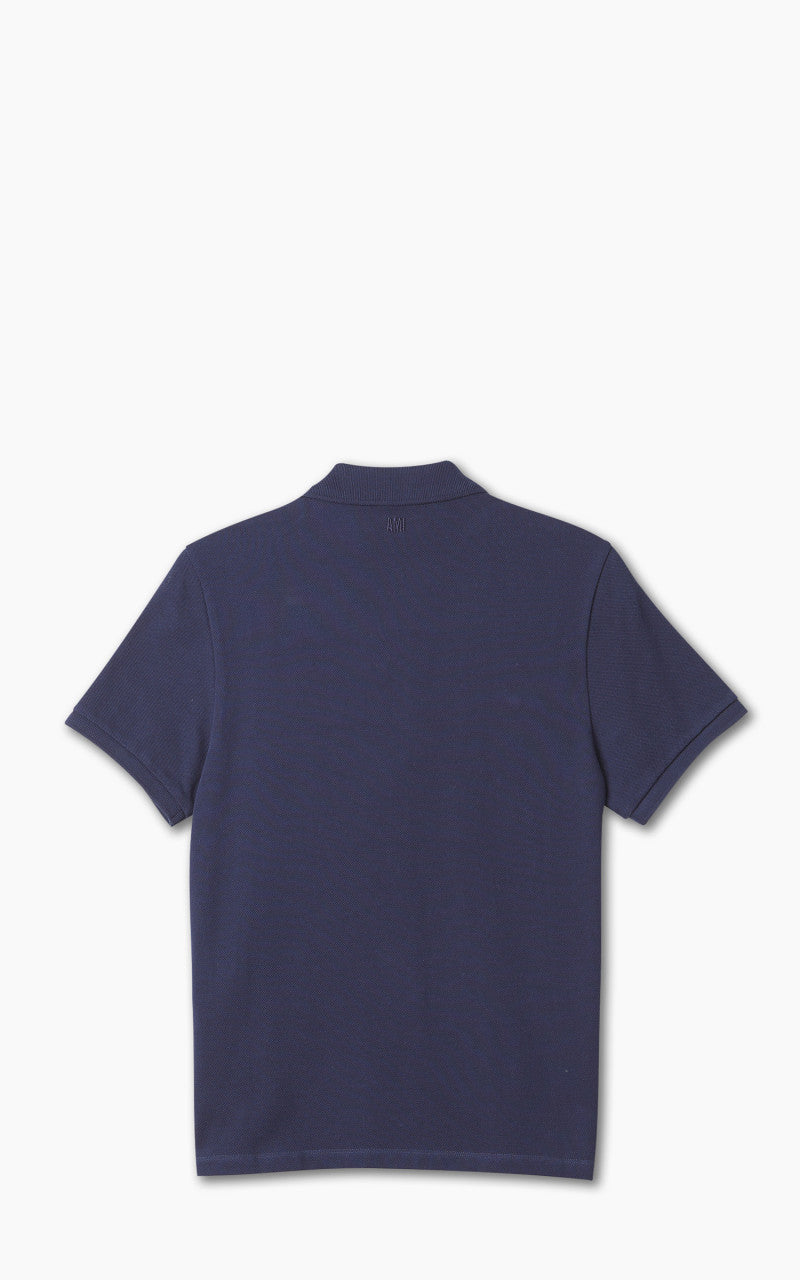 AMI Paris Ami De Coeur Polo Shirt Nautic Blue