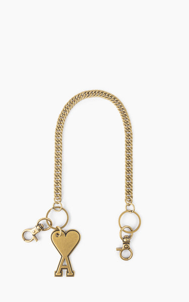 AMI Paris ADC Chain Keyring Brass