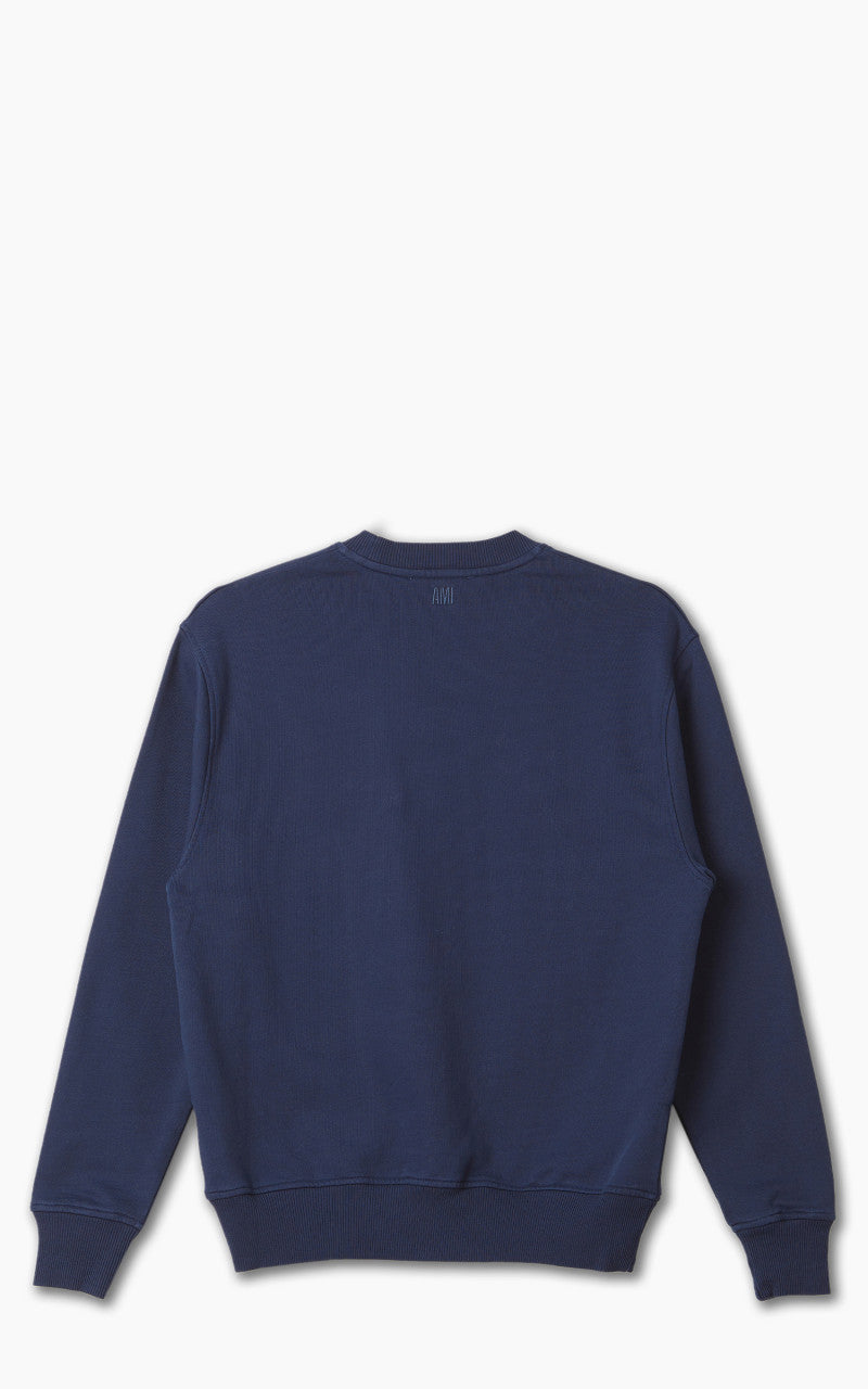 AMI Paris Ami De Coeur Crewneck Sweatshirt Nautic Blue