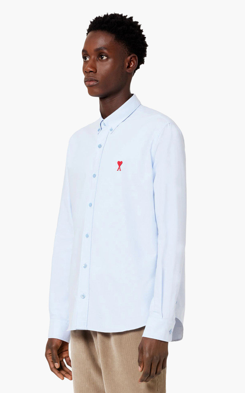 AMI Paris Button-Down Shirt ADC Sky Blue