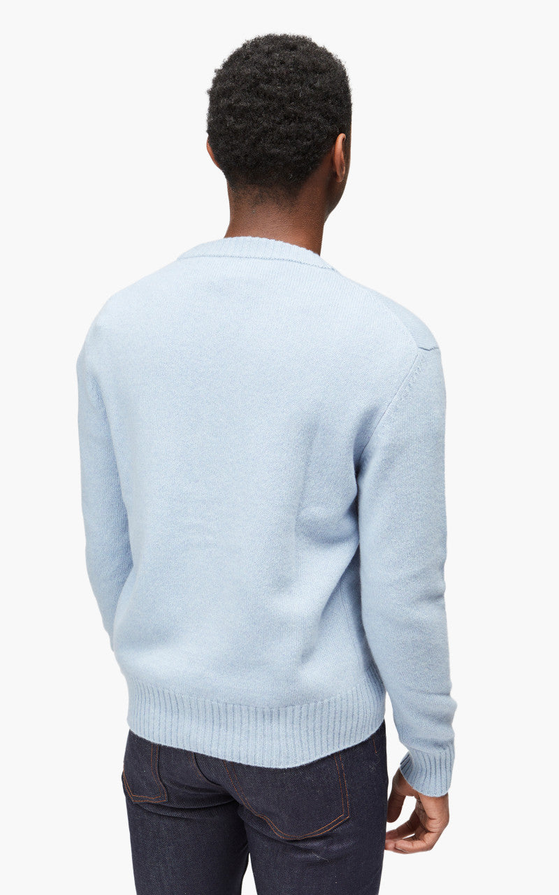 AMI Paris Tonal ADC Cardigan Pale Blue
