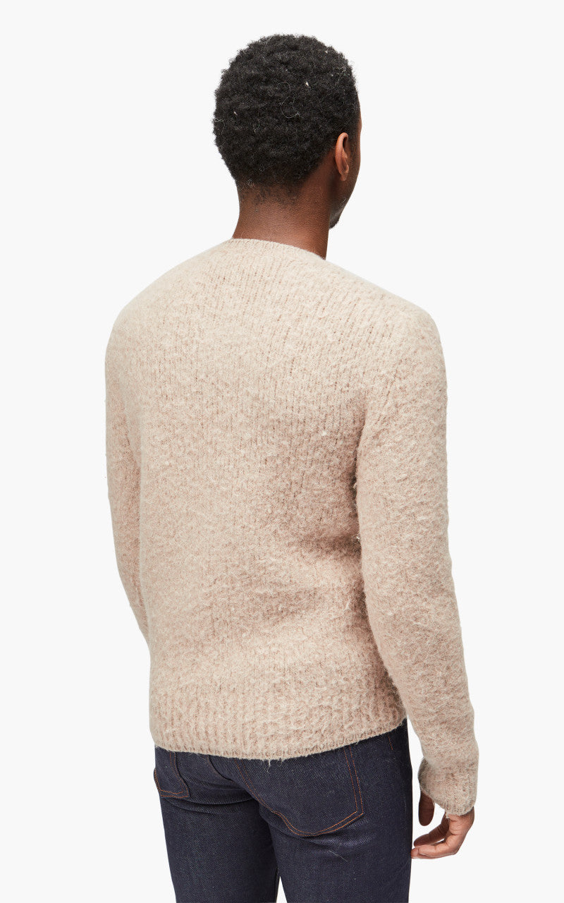 AMI Paris Brushed Crewneck Sweater Beige