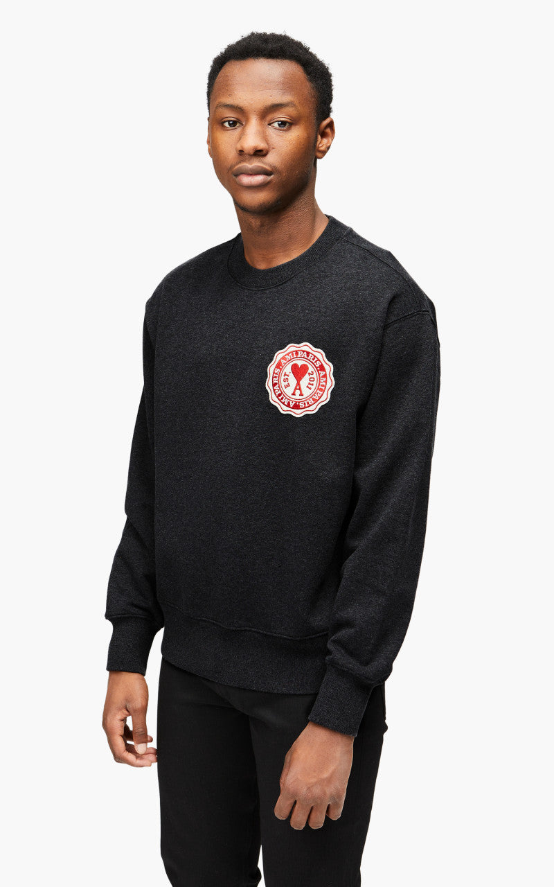 AMI Paris Ami Paris FR Patch Sweatshirt Anthracite
