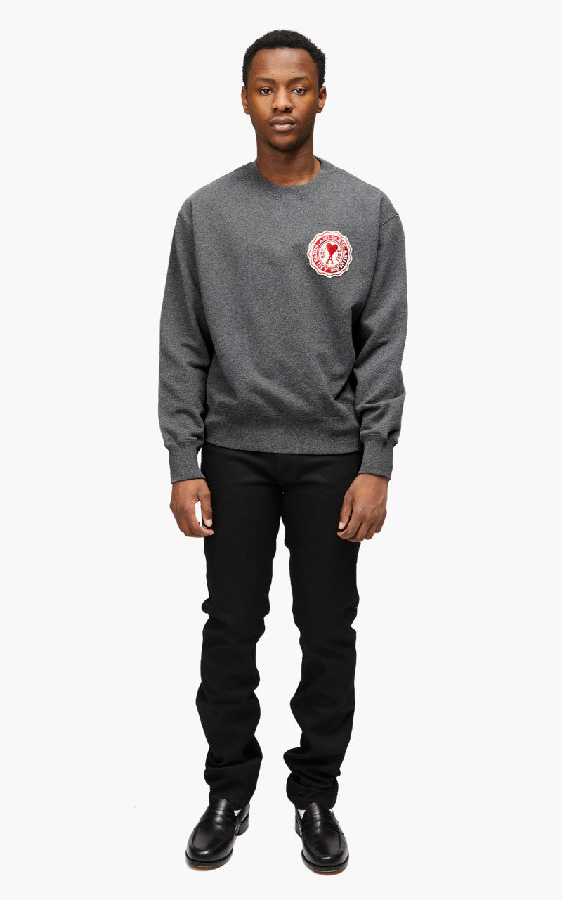 AMI Paris Ami Paris FR Patch Sweatshirt Heather Grey