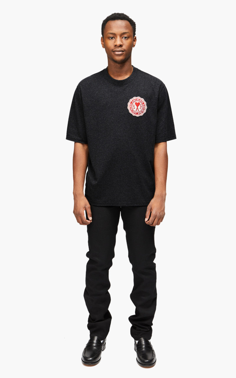 AMI Paris Ami France Patch T-Shirt Anthracite