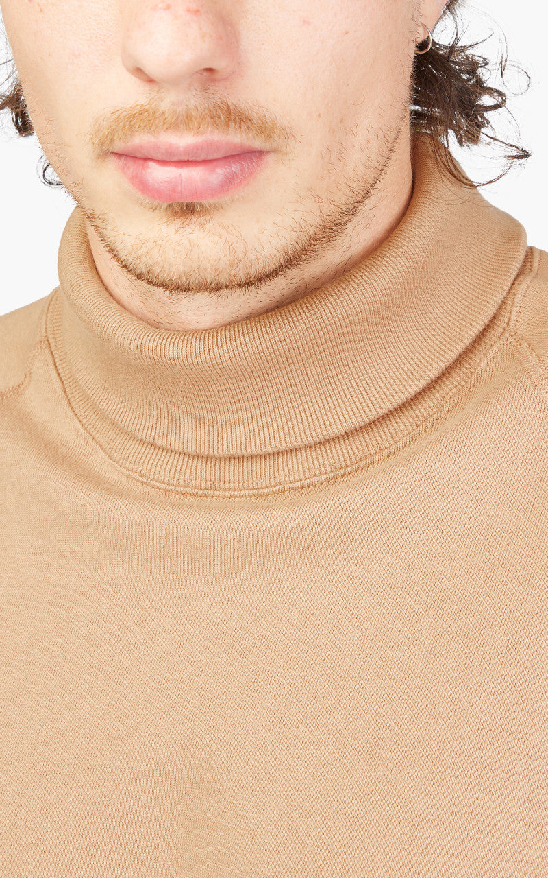 Anatomica Sweat Raglan Turtle Neck Sand