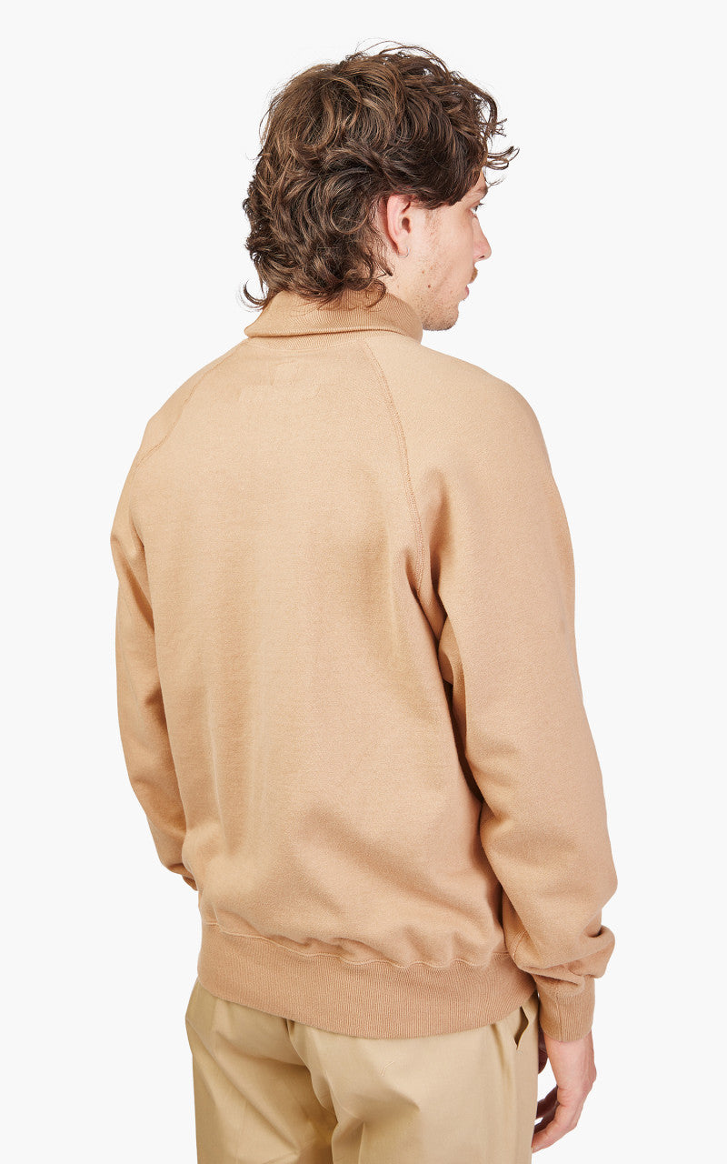 Anatomica Sweat Raglan Turtle Neck Sand