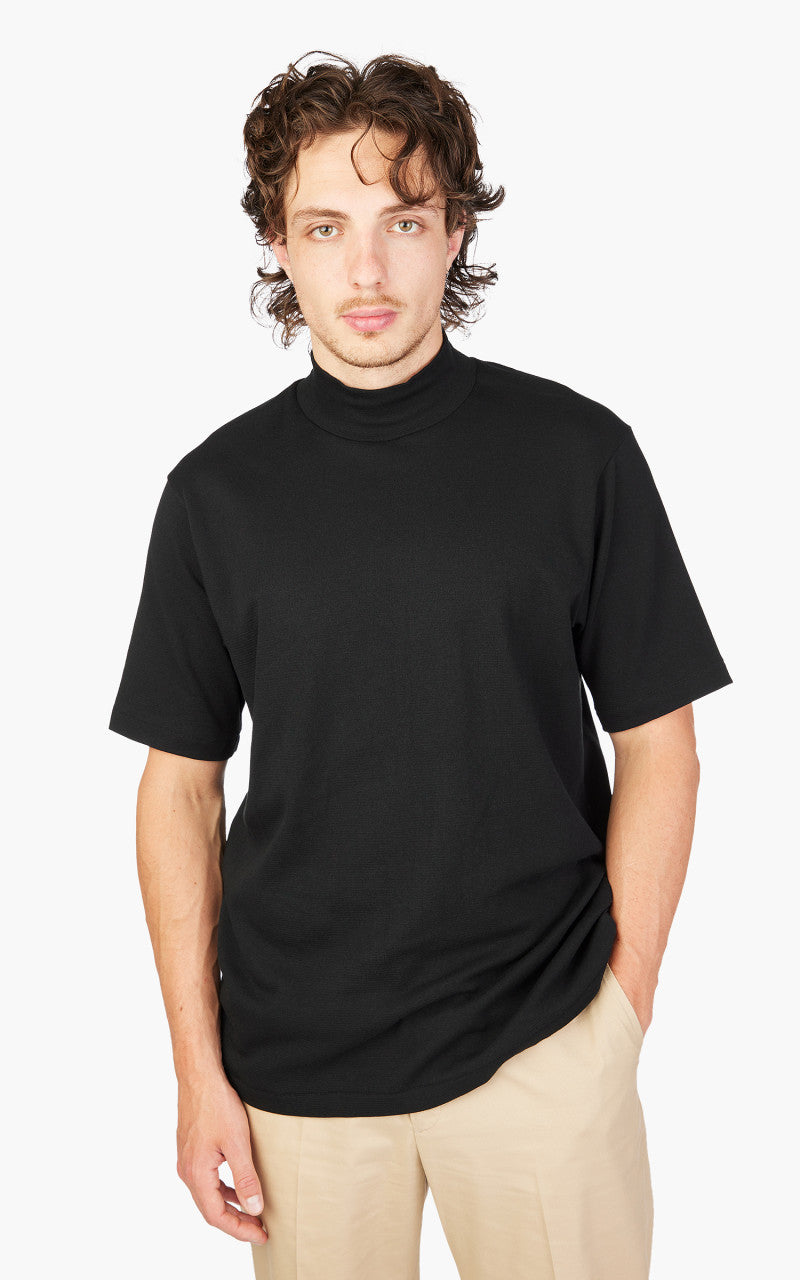 Anatomica Mock Neck Tee S/S Black
