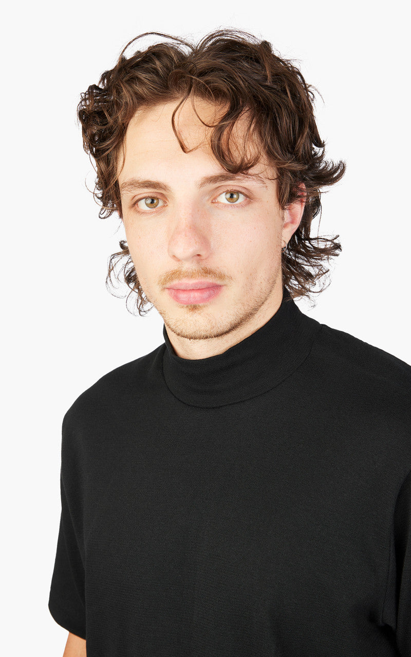 Anatomica Mock Neck Tee S/S Black