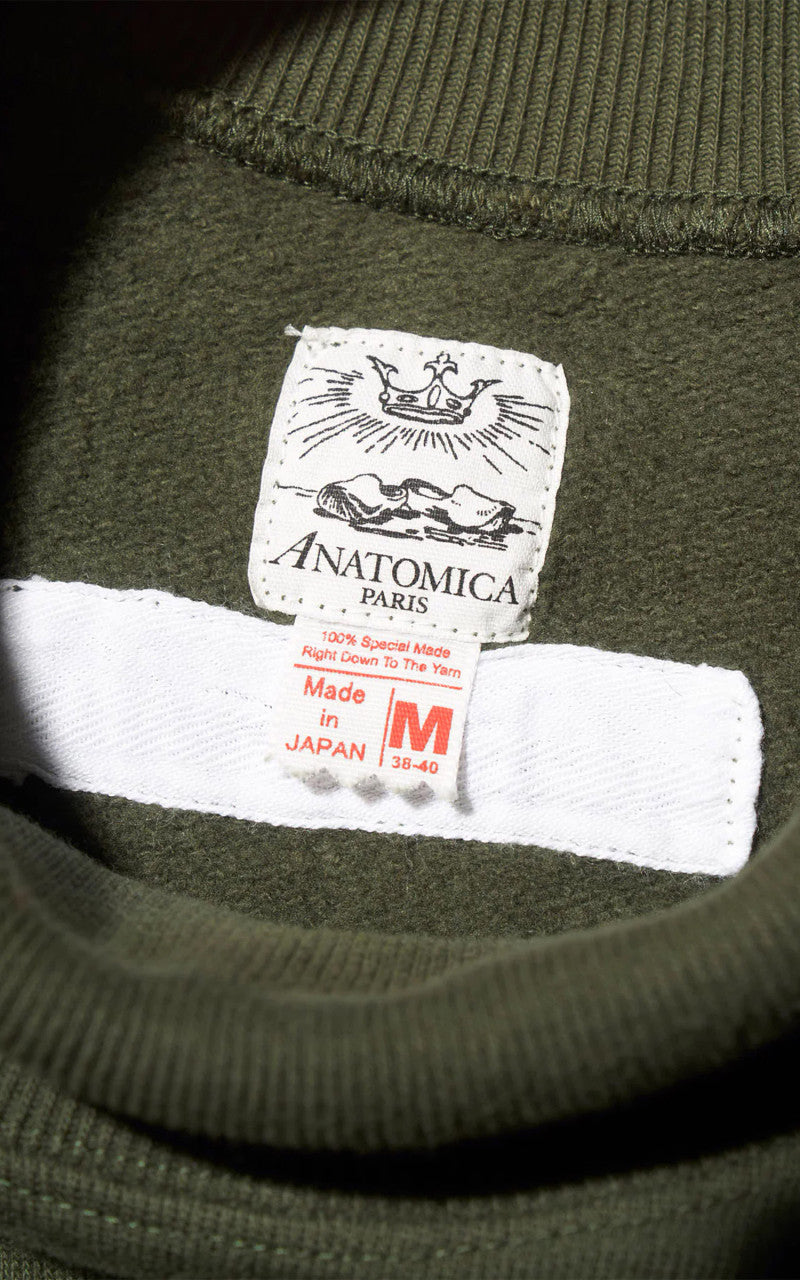 Anatomica Sweat Raglan Turtle Neck Pine Green
