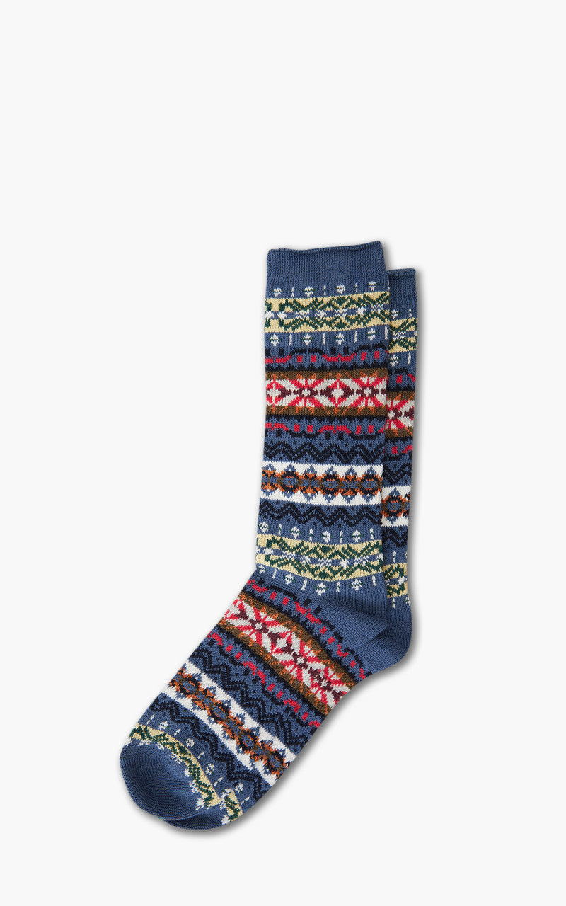 Anonymous Ism Socks Fairisle Crew Indigo