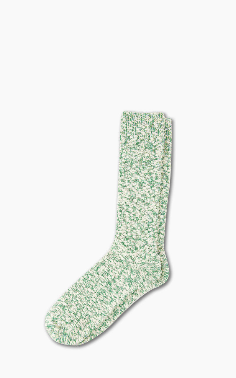 Anonymous Ism Socks Light Slub Crew Green Melange