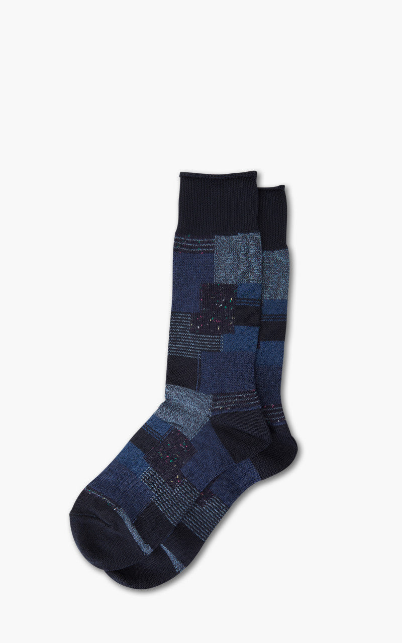 Anonymous Ism Socks Patchwork Crew Navy