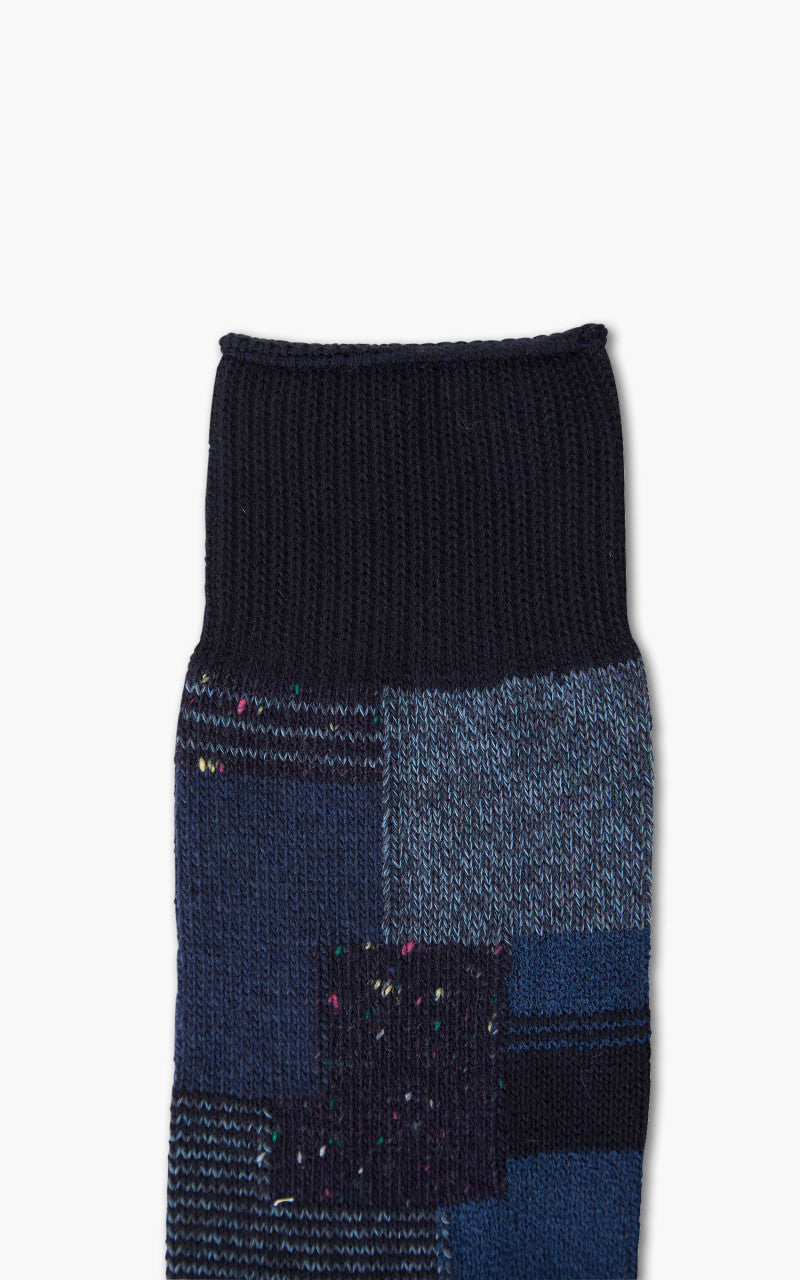 Anonymous Ism Socks Patchwork Crew Navy