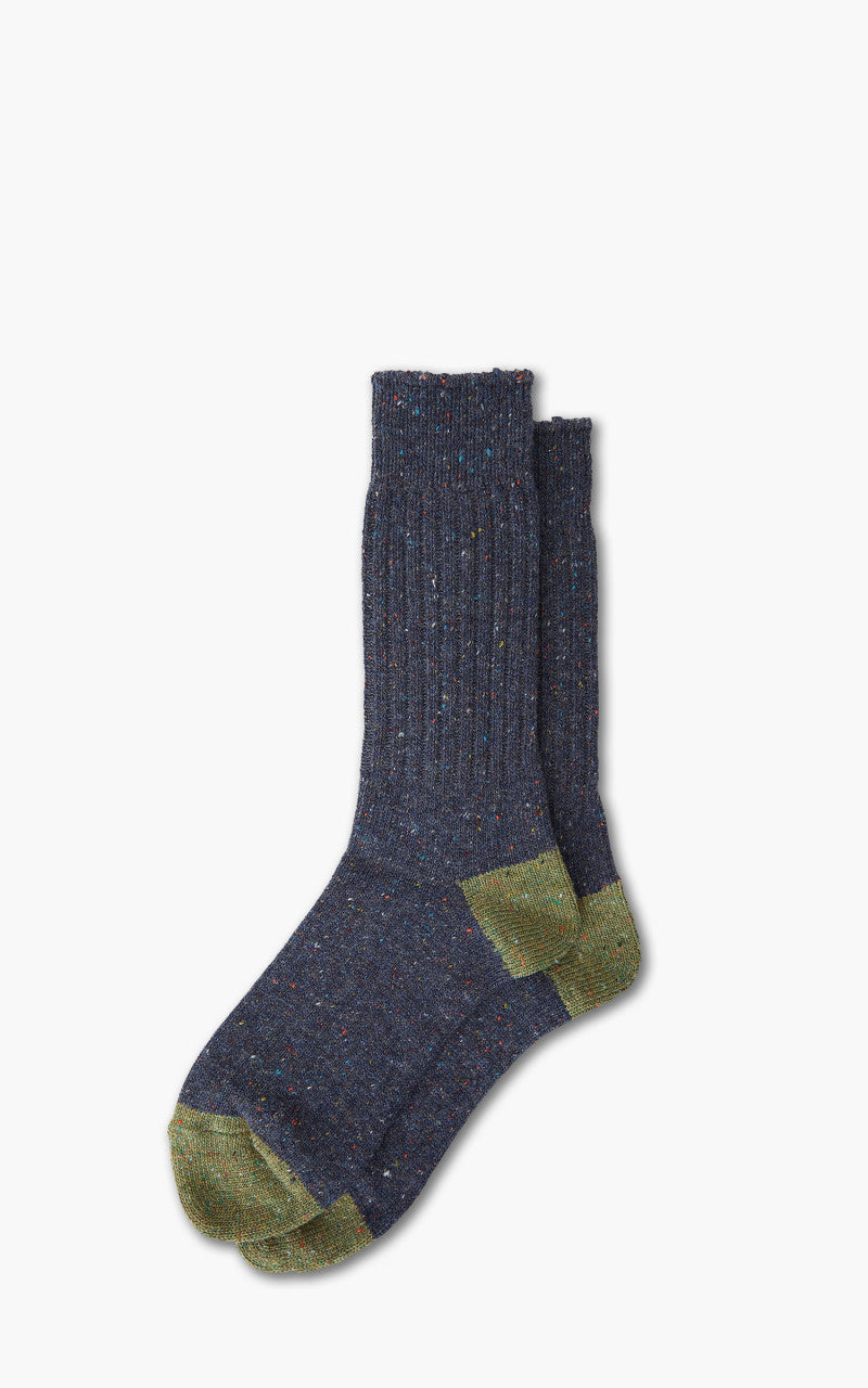 Anonymous Ism Socks Tweed Nep Crew Navy