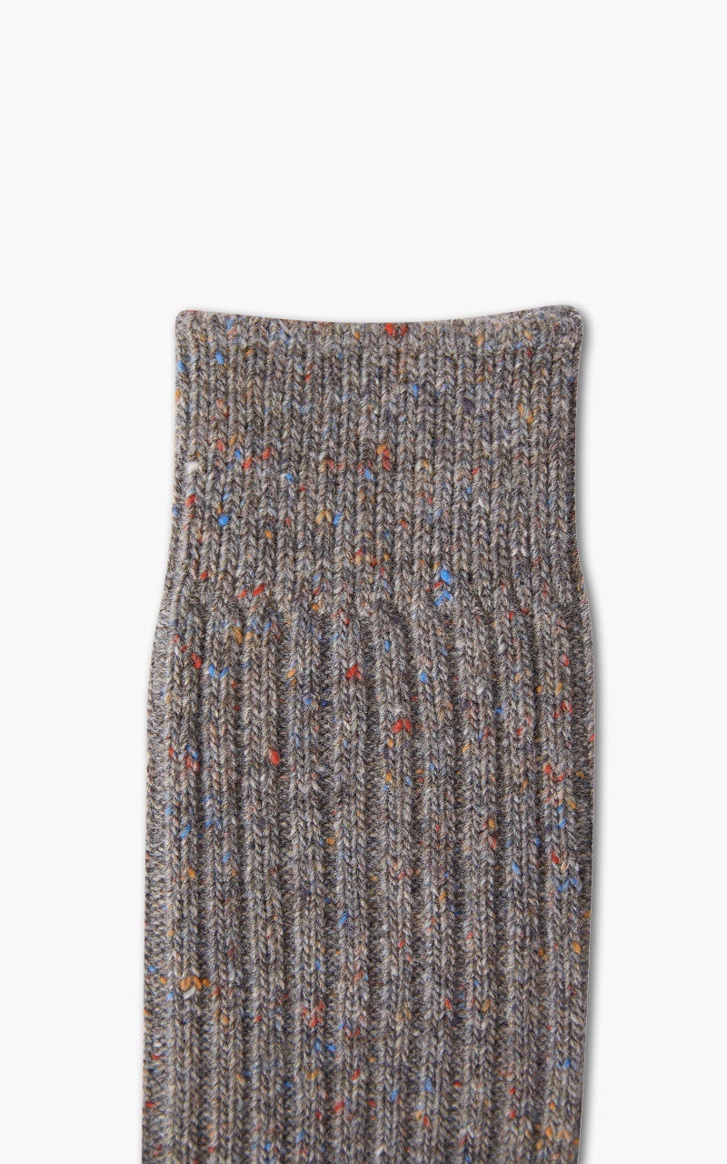 Anonymous Ism Socks Tweed Nep Crew Melange Grey
