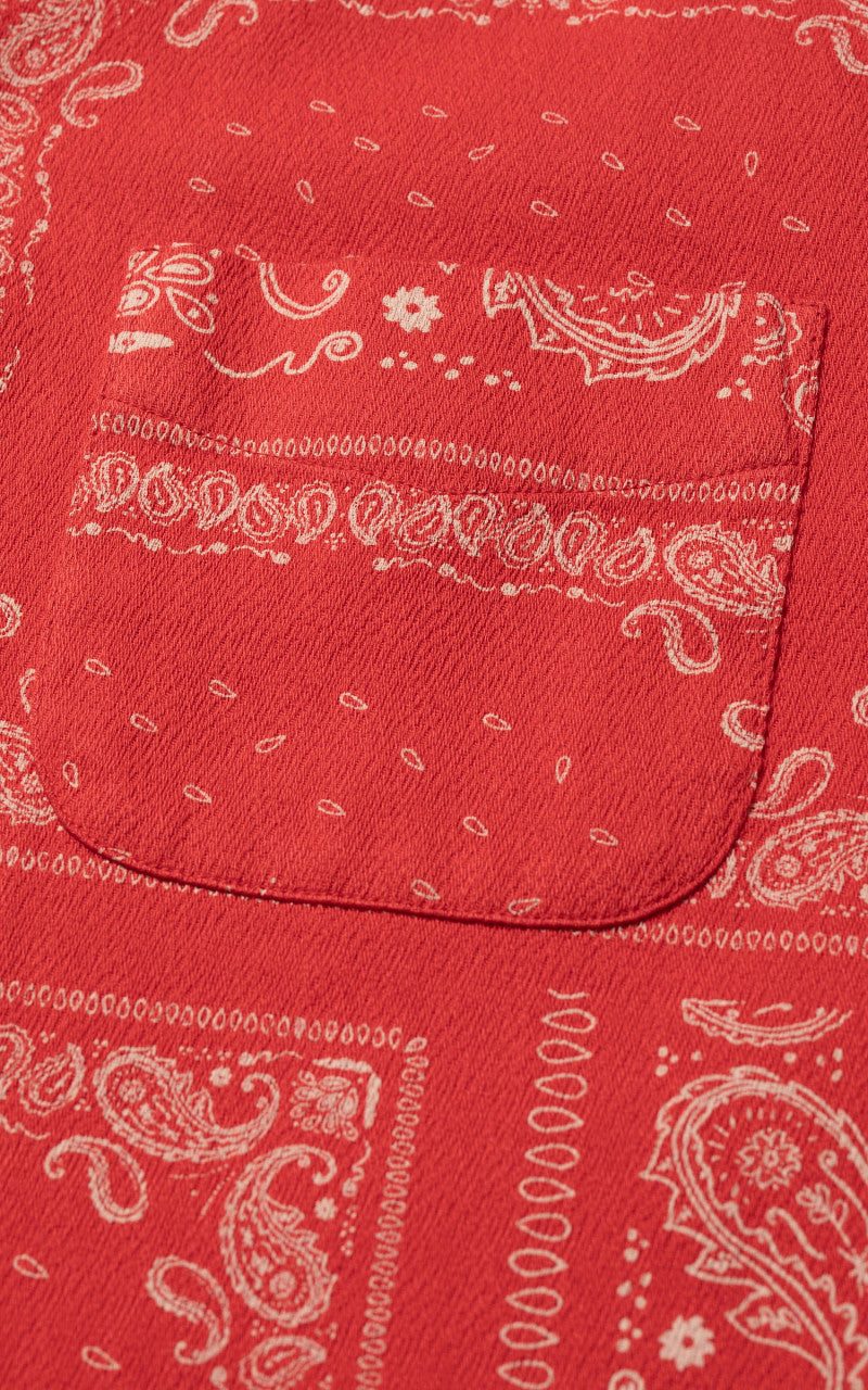 Nudie Jeans Aron Bandana Shirt Red