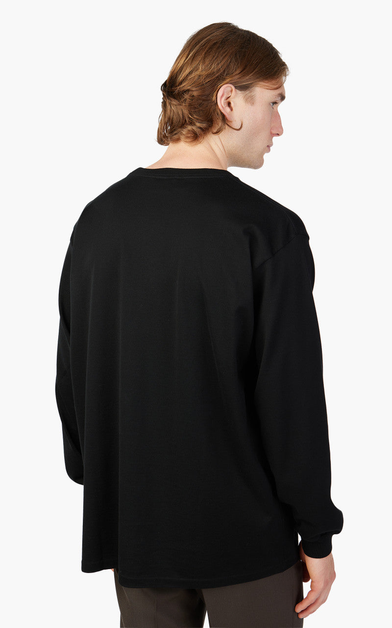 Auralee Luster Painting L/S Tee Black