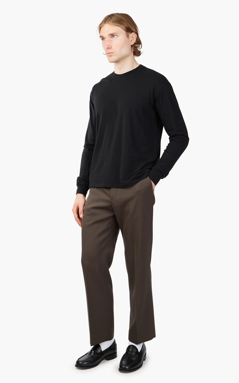 Auralee Seamless L/S Tee Black