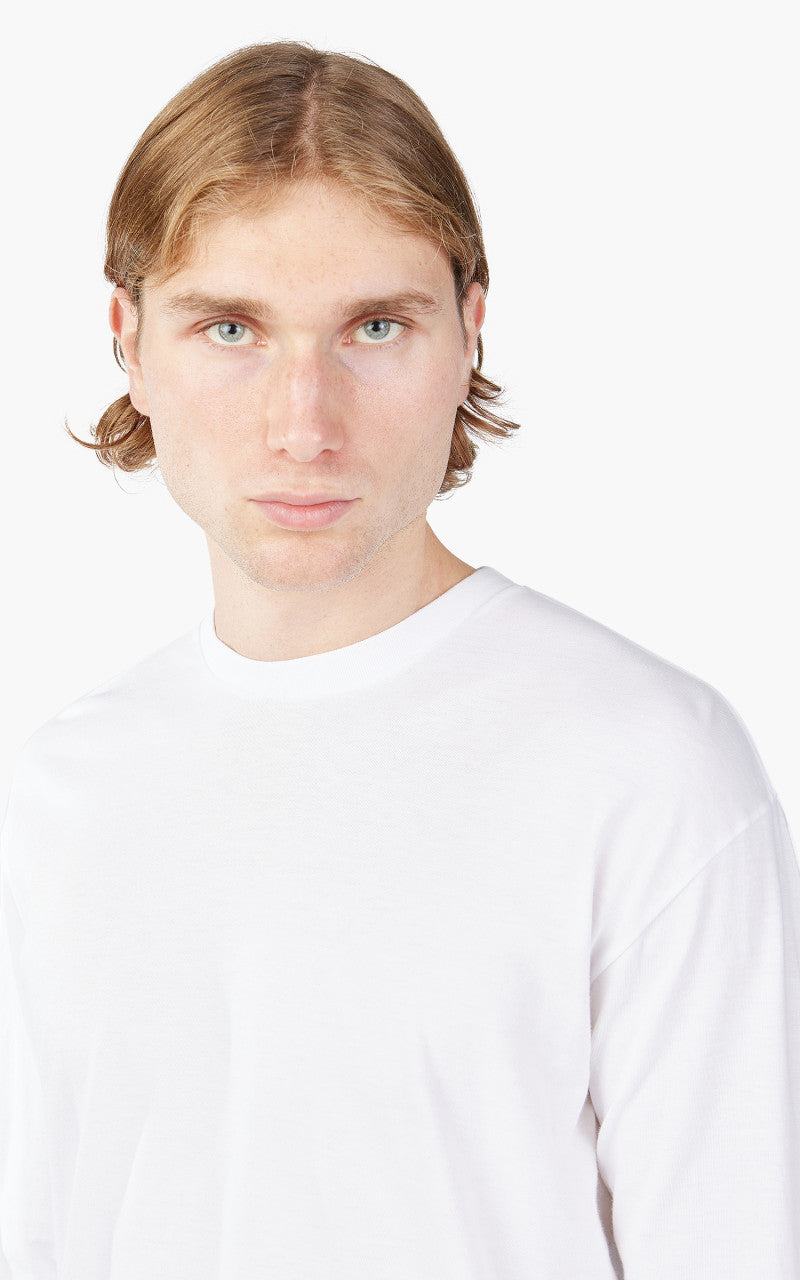 Auralee Seamless L/S Tee White