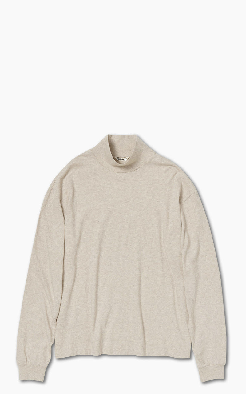Auralee Seamless Hi Neck L/S Tee Top Brown