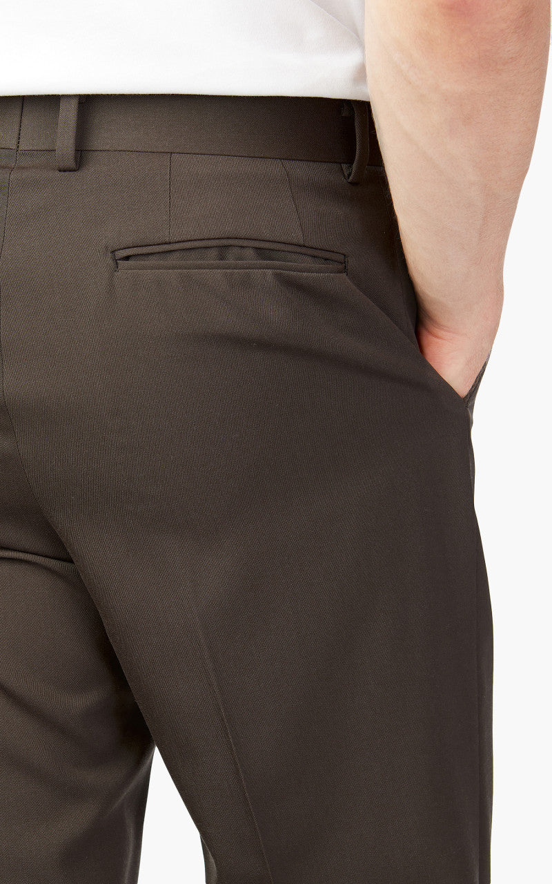 Auralee Light Wool Max Gabardine Slacks Dark Brown