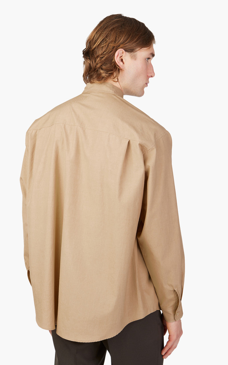 Auralee Washed Finx Twill Big Shirt Light Brown