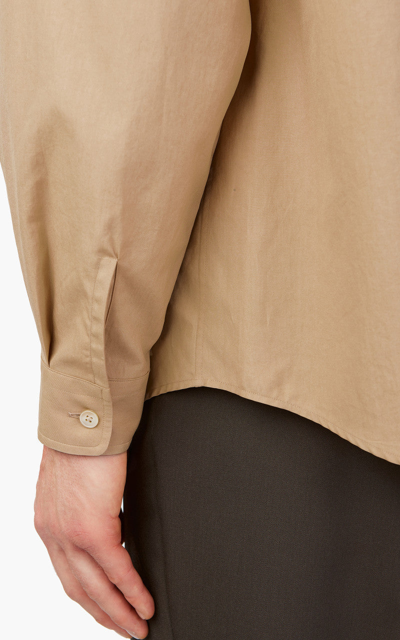 Auralee Washed Finx Twill Big Shirt Light Brown