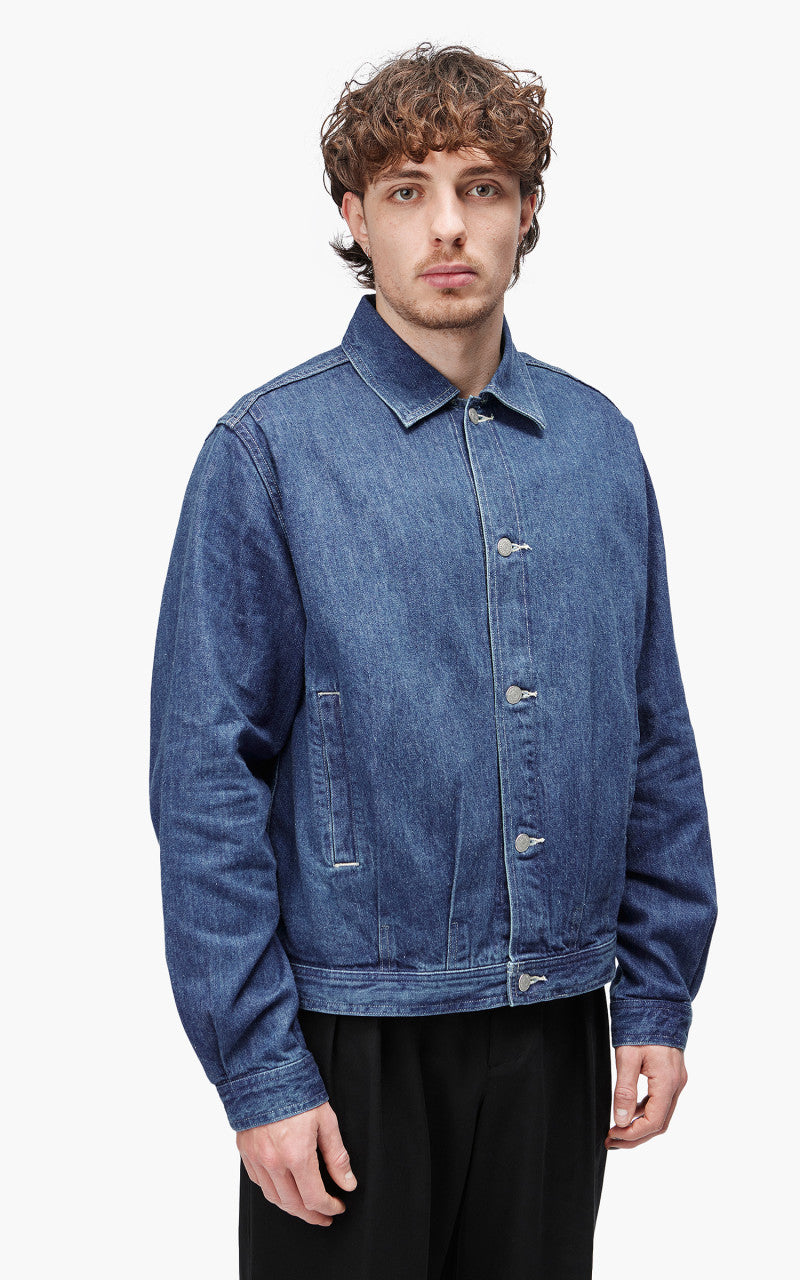 Auralee Selvedge Light Denim Blouson Light Indigo
