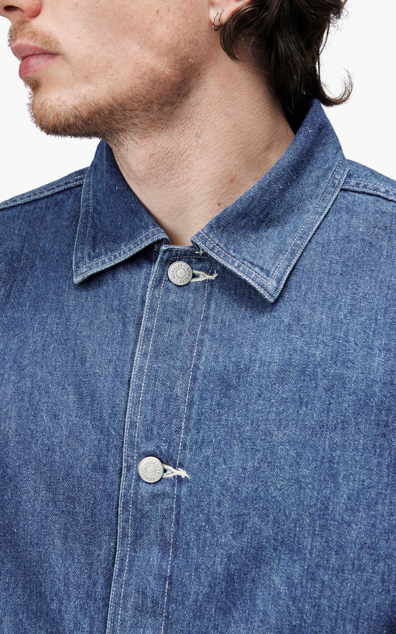 Auralee Selvedge Light Denim Blouson Light Indigo