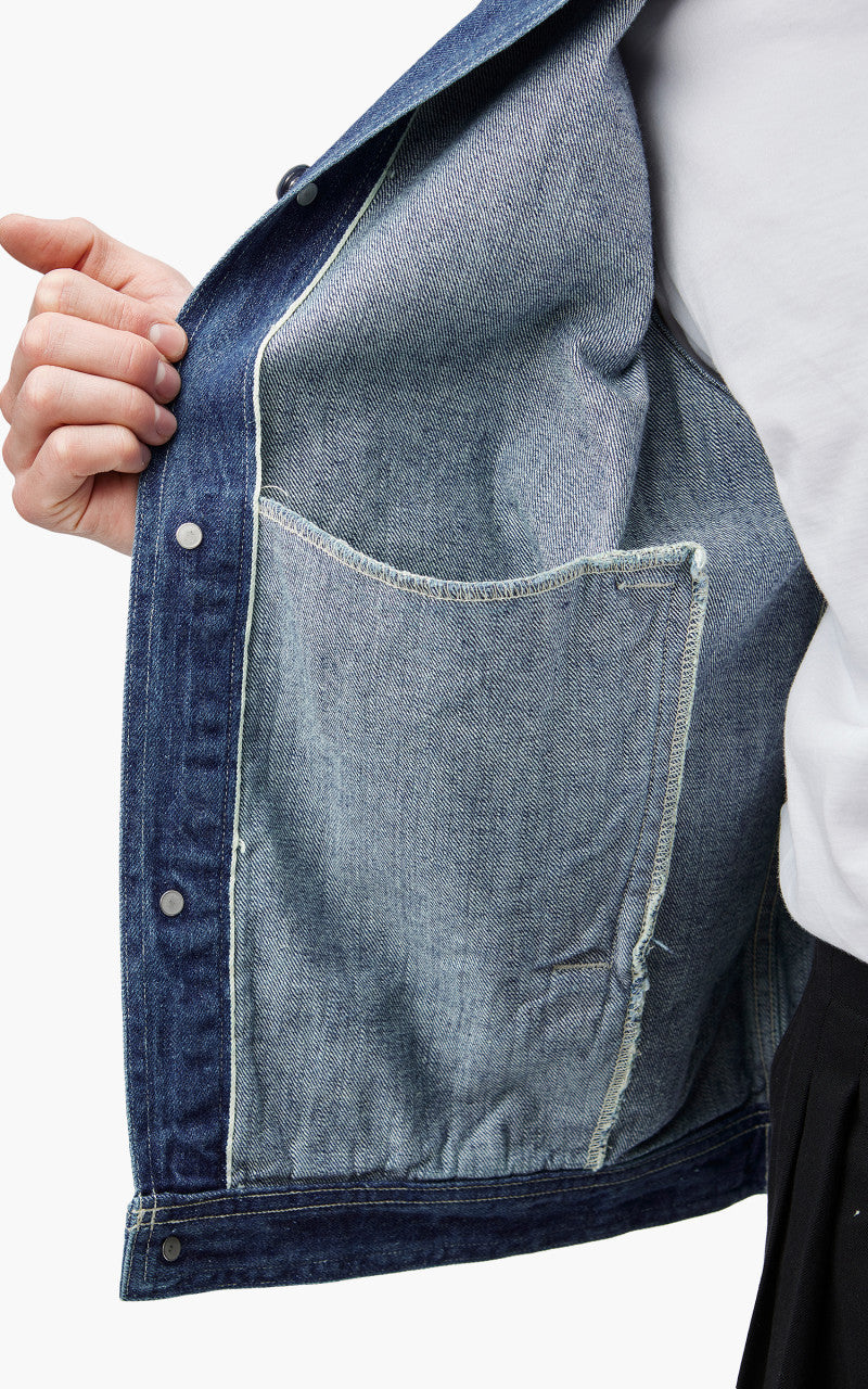 Auralee Selvedge Light Denim Blouson Light Indigo