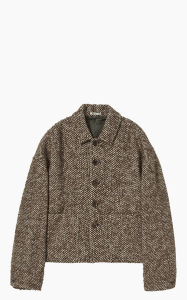 ALPACA WOOL SILK TWEED OVER JACKET 25AW AURALEE - ALPACA WOOL SILK