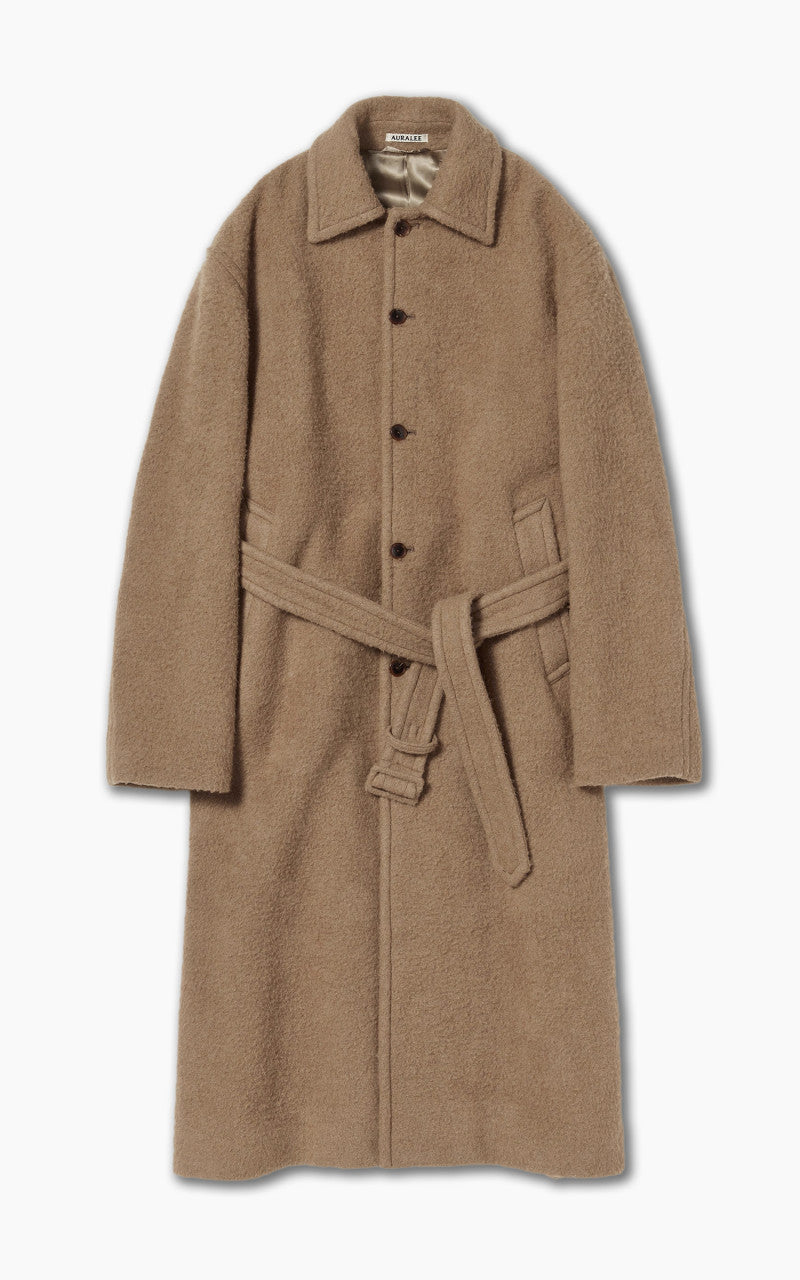 【ch】】AURALEE A22AC02WM Auralee W Brushed Baby Camel Melton Coat Camel