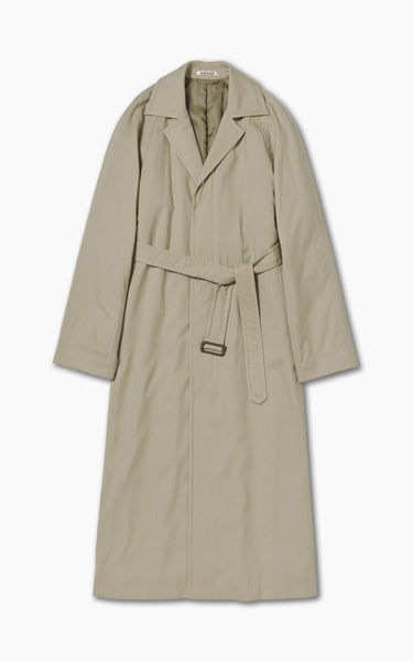 Auralee W Super Fine Tropical Wool Chesterfield Padded Coat Top