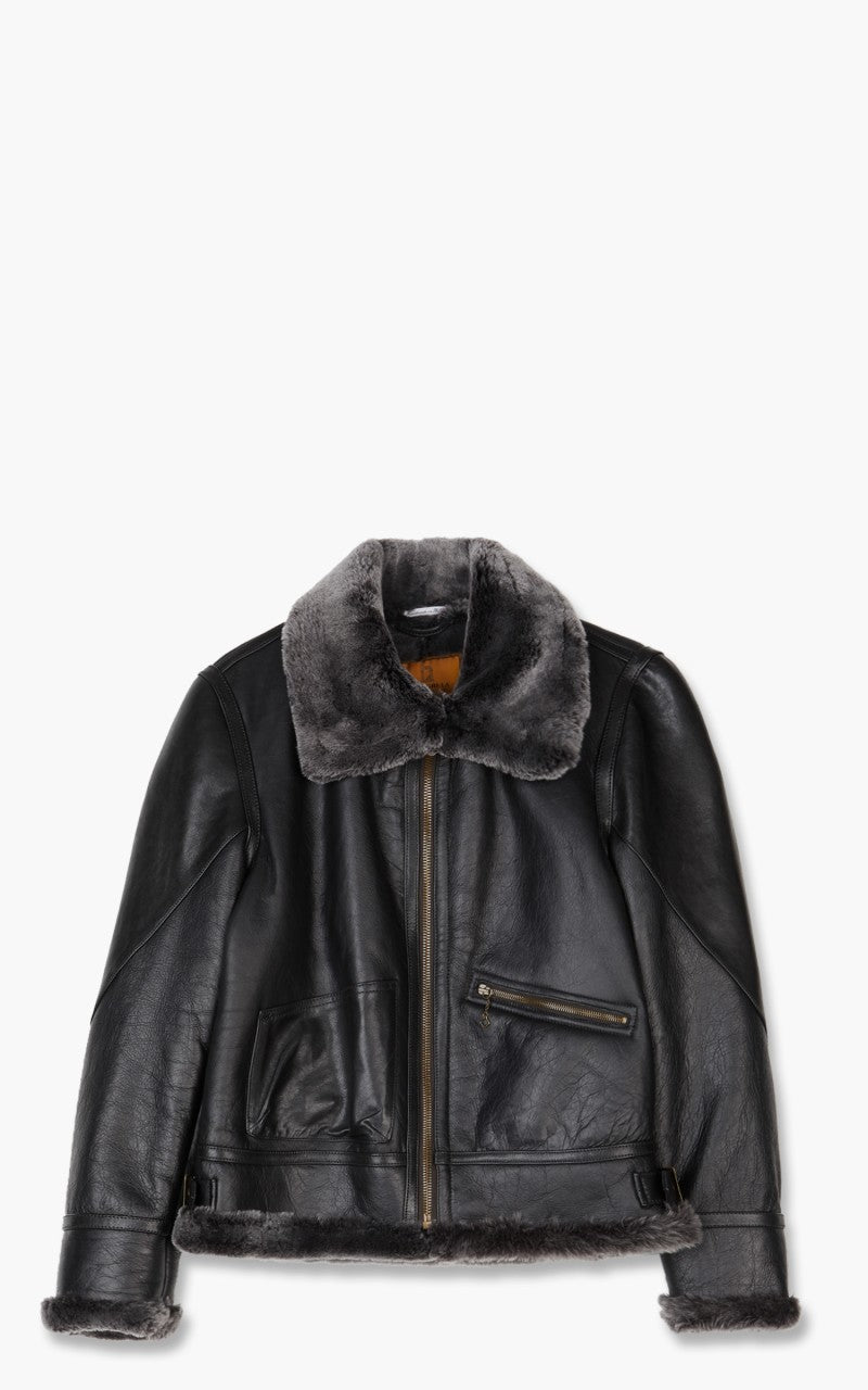 Shangri-La Heritage Aviatore B-3 Shearling Leather Jacket Black