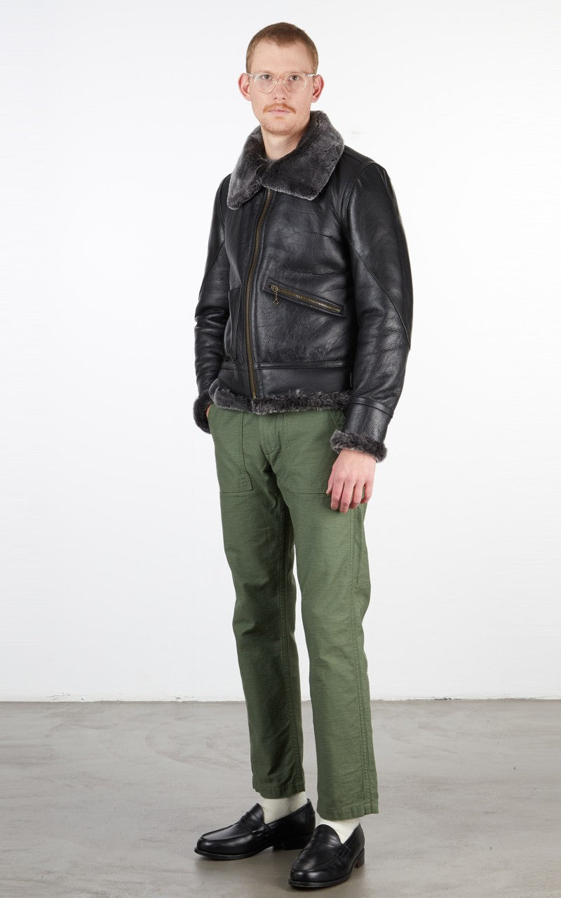 Shangri-La Heritage Aviatore B-3 Shearling Leather Jacket Black