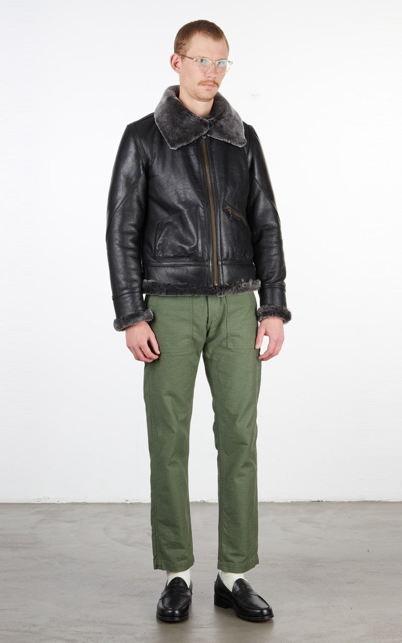 Shangri-La Heritage Aviatore B-3 Shearling Leather Jacket Black