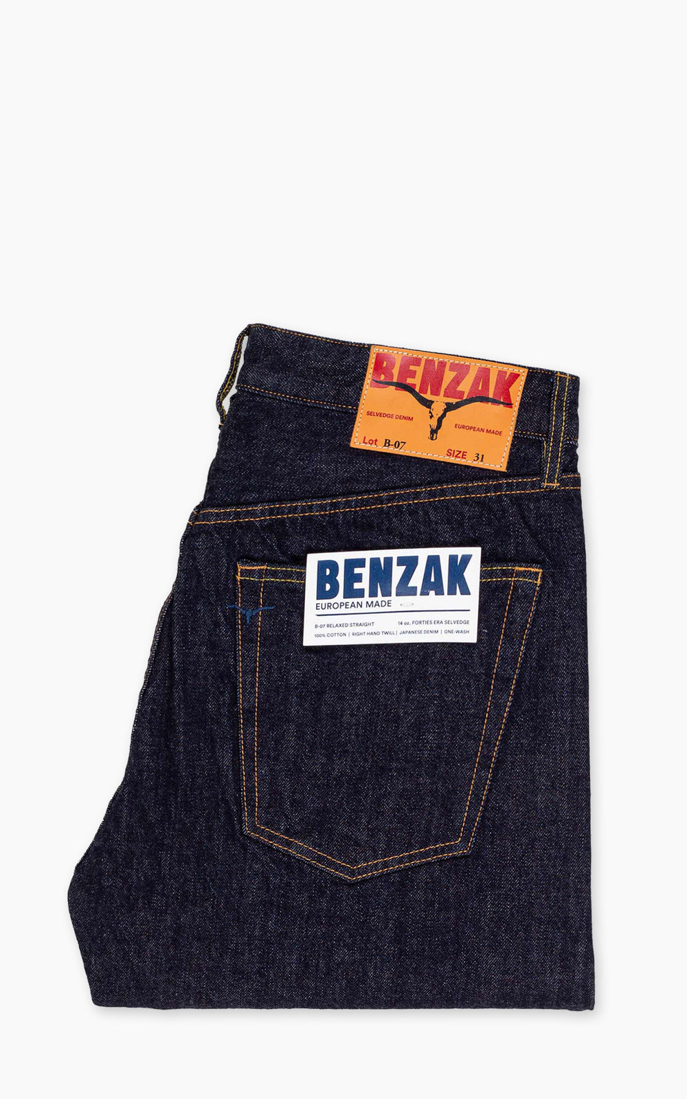Benzak B-07 Relaxed Straight Forties Era Selvedge Indigo 14oz