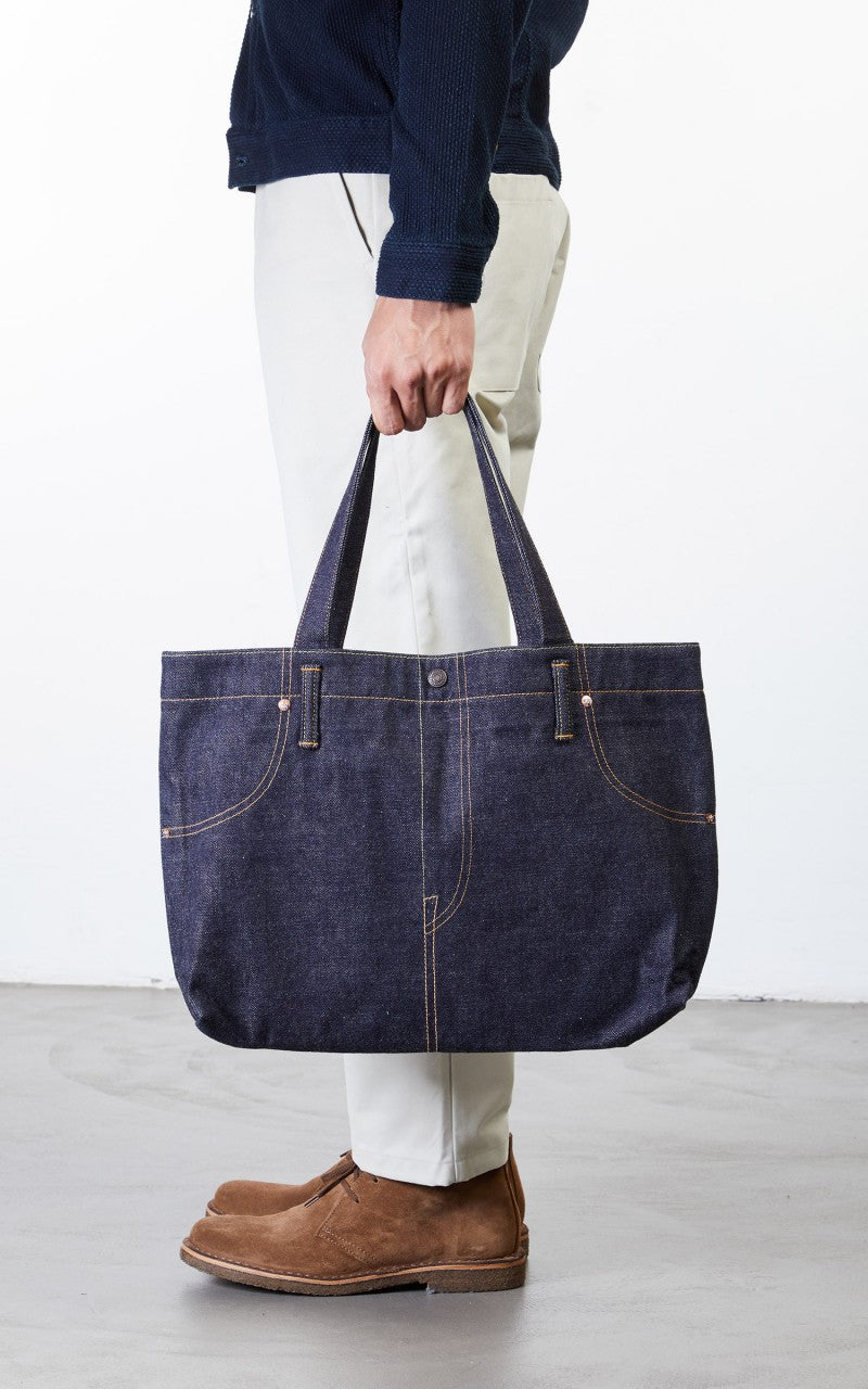Momotaro Jeans B-11-S Denim Tote Bag Indigo