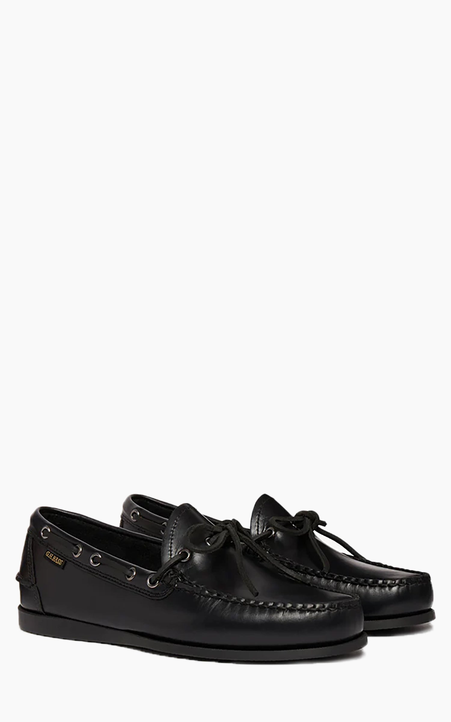 G.H. Bass Camp Moc Decker Soft Black Lthr/Mono