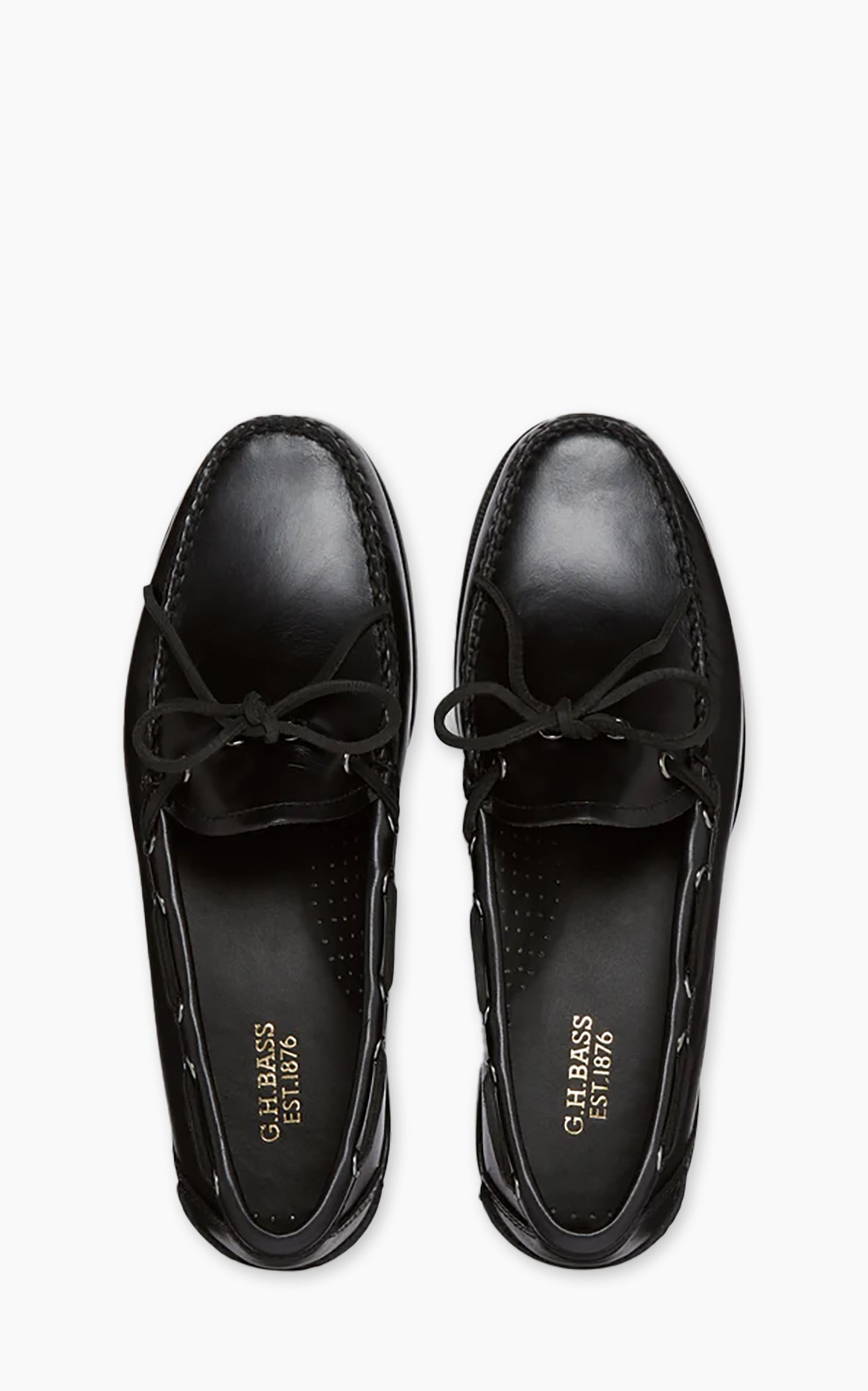 G.H. Bass Camp Moc Decker Soft Black Lthr/Mono