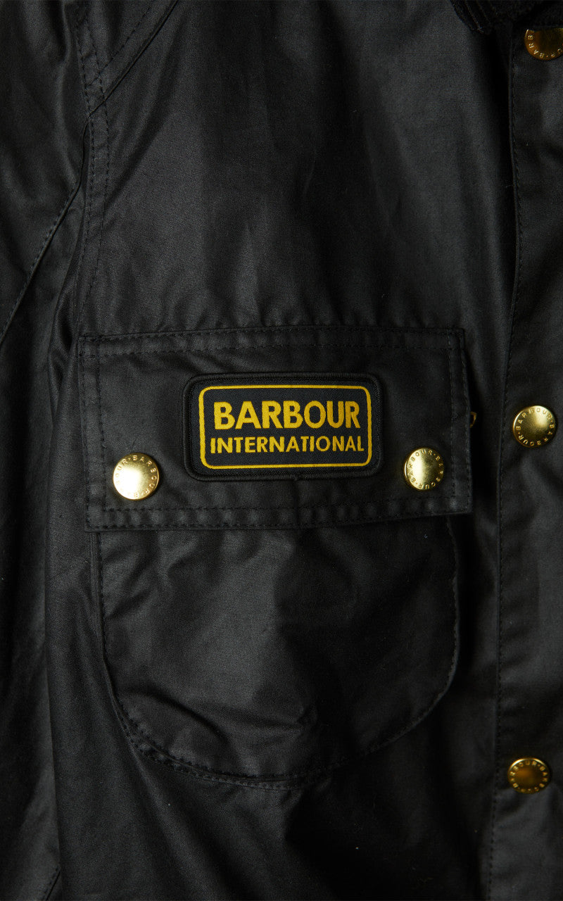Barbour International Union Jack International Jacket Wax Black