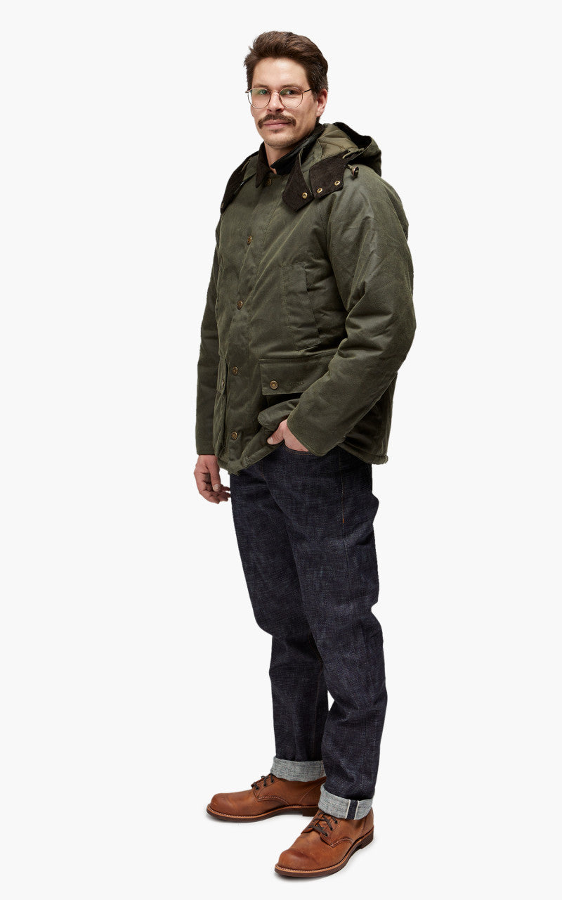 Barbour Bedale Winter Wax Jacket Sage/Olive Night