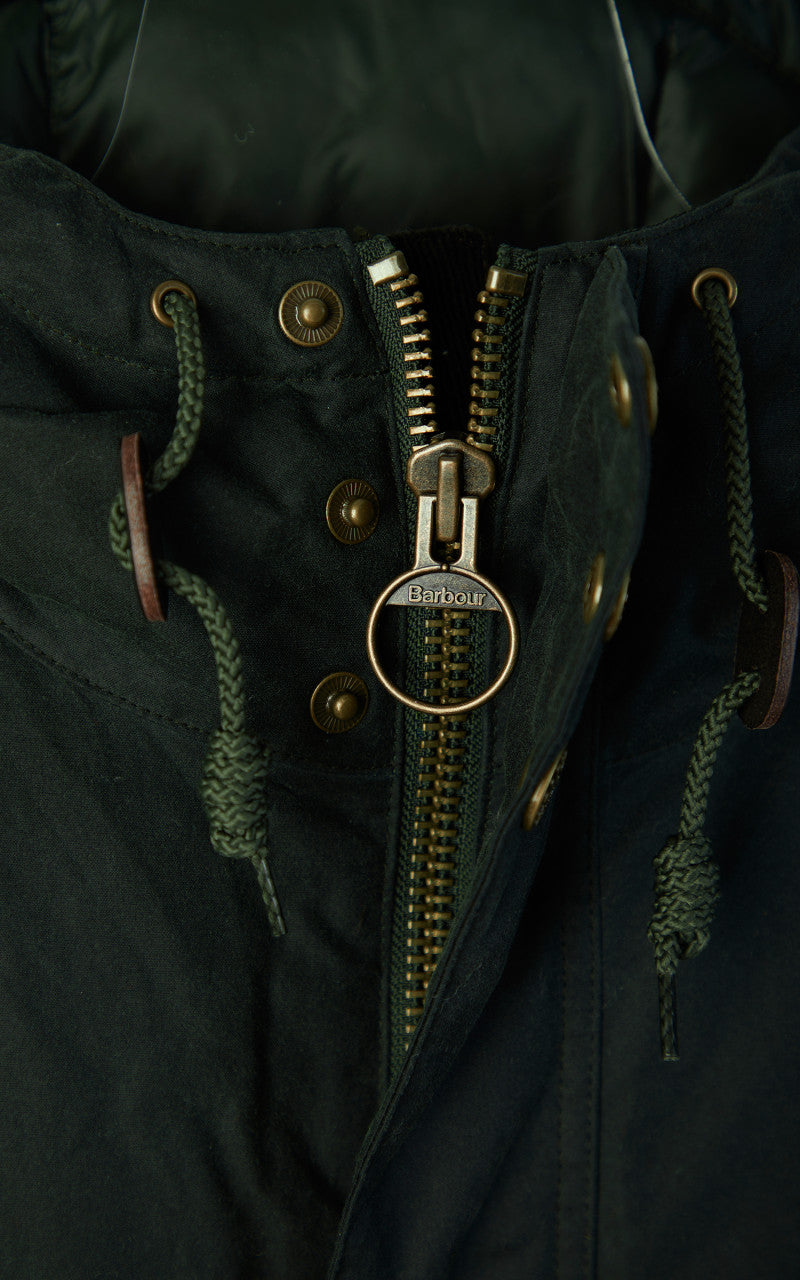 Barbour Hooded Beaufort Wax Jacket Sage