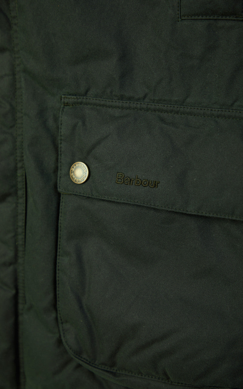 Barbour Hooded Beaufort Wax Jacket Sage