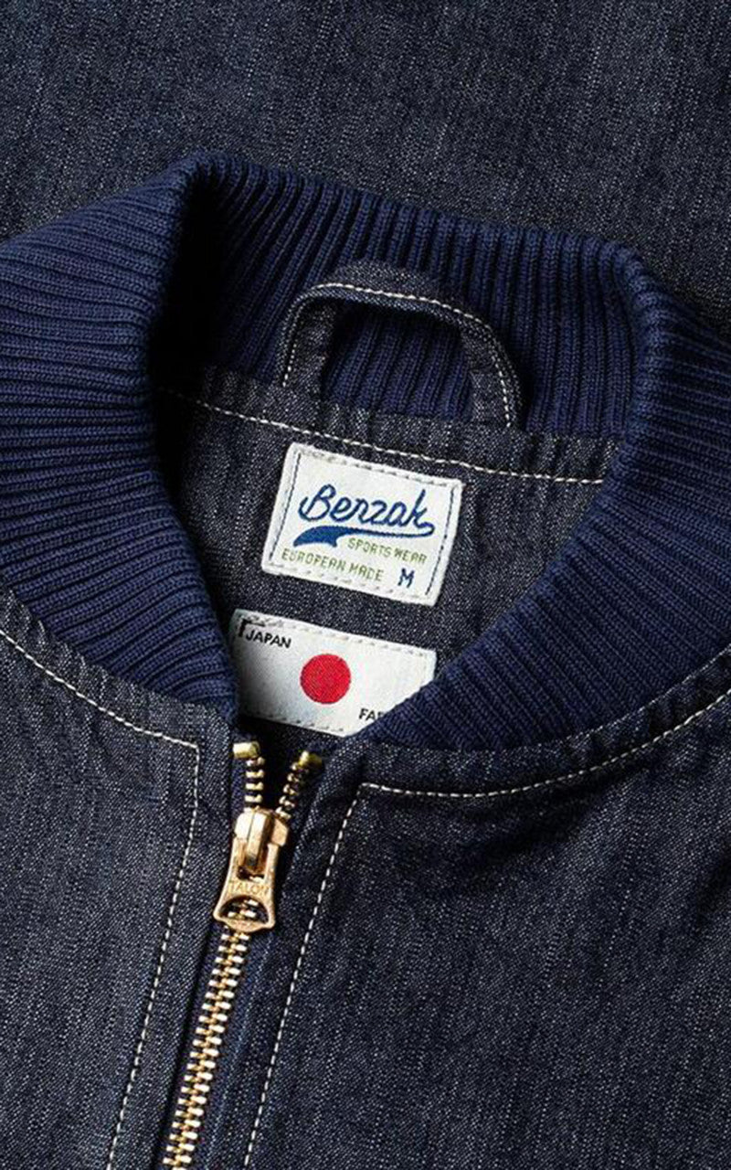 Benzak BBJ-01 Varsity Bomber Jacket Kojima Chambray 8oz