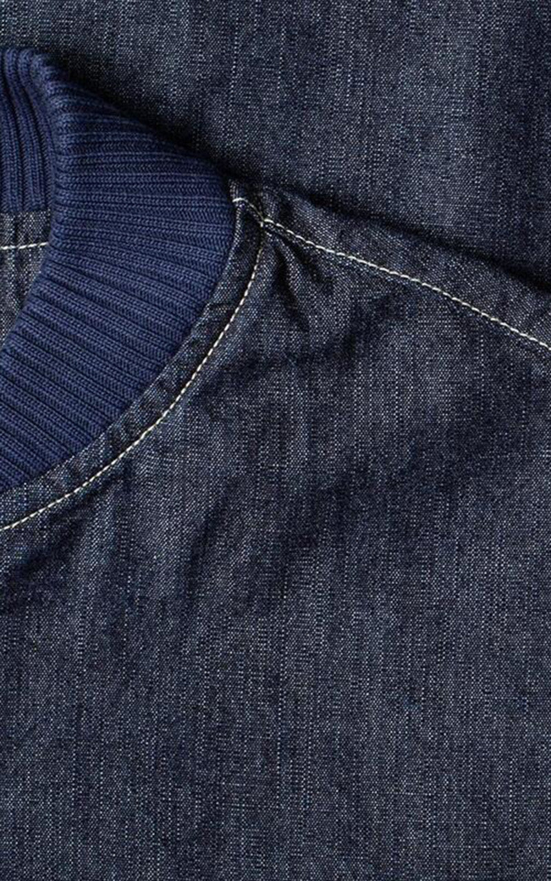 Benzak BBJ-01 Varsity Bomber Jacket Kojima Chambray 8oz