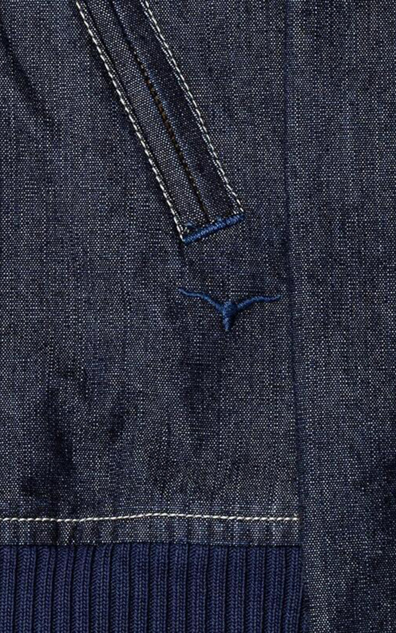 Benzak BBJ-01 Varsity Bomber Jacket Kojima Chambray 8oz