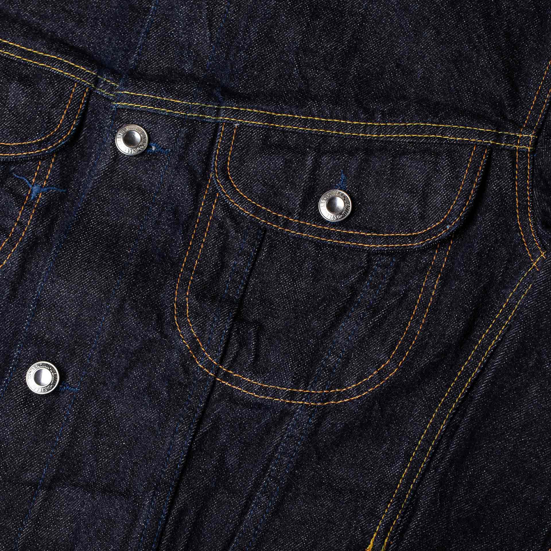 Benzak BDJ-05 Trucker Jacket Forties Era Selvedge Indigo 14oz